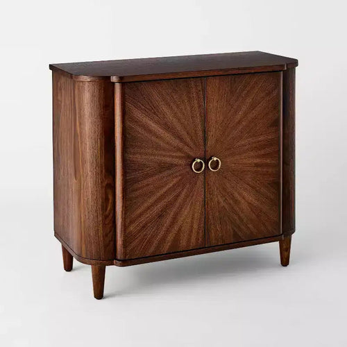 Armoire deux portes, placage noyer brun, 1 étagère réglable, 76,2 cm H x 76,2 cm L x 39,9 cm P, 25,9 kg