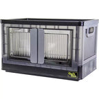 Bac de rangement pliable avec portes de 31,8 L, empilable, à roulettes, organiseur pliable en plastique, 49,5 cm (H) x 30,5 cm (L)